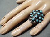 Incredible Native American Navajo Sleeping Beauty Turquoise Sterling Silver Ring-Nativo Arts