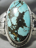 Rare Johnny Yazzie Vintage Native American Navajo Quality Turquoise Sterling Silver Bracelet-Nativo Arts