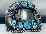 Best Authentic Bear Vintage Native American Navajo Turquoise Sterling Silver Watch Bracelet-Nativo Arts