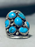 Colossal Vintage Native American Navajo Rare Sterling Silver Ring-Nativo Arts