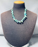 Astonishing Vintage Native American Navajo Kingman Royston Turquoise Chunks Necklace-Nativo Arts