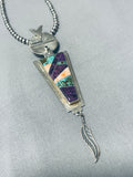 Important Sugulite Turquoise Vintage Native American Navajo Sterling Silver Kachina Necklace-Nativo Arts