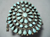 Heavy Vintage Native American Navajo Royston Turquoise Sterling Silver Bracelet-Nativo Arts