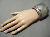 Magnificent Vintage Native American Navajo Sterling Silver Bracelet Old-Nativo Arts