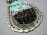 Incredible Vintage Navajo/ Mexican Turquoise Sterling Silver Necklace-Nativo Arts