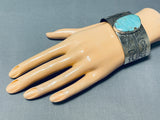 Fascinating San Felipe Royston Turquoise Sterling Silver Bracelet Signed-Nativo Arts