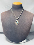 Fabulous Vintage Native American Navajo Turquoise Sterling Silver Shadowbox Necklace-Nativo Arts