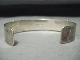 Rare Signed Vintage Native American Navajo Royston Turquoise Sterling Silver Bracelet-Nativo Arts