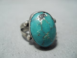 Amazing Vintage Native American Navajo Turquoise Sterling Silver Ring-Nativo Arts