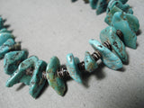 Amazing Vintage Santo Domingo Native American Navajo Turquoise Nugget Sterling Silver Necklace-Nativo Arts