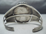 Magnificent Vintage Native American Navajo Kingman Turquoise Sterling Silver Bracelet Old-Nativo Arts