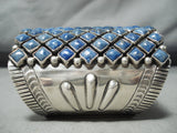 One Of The Best Native American Navajo Lapis Sterling Silver Bracelet-Nativo Arts
