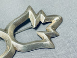 Incredible Vintage Native American Hopi Sterling Silver Pin-Nativo Arts