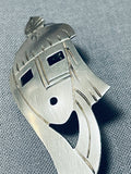 Eye-catching Vintage Native American Navajo Sterling Silver Earrings-Nativo Arts