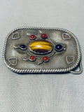 100 Grams Vintage Native American Navajo Turtle Sterling Silver Buckle Old-Nativo Arts