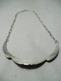 Important Vintage Native American Hopi Cleopatra Sterling Silver Waterwave Necklace-Nativo Arts
