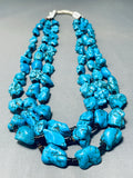 440 Gram Colossal Chunk Turquoise Vintage Native American Navajo Heishi Necklace Old-Nativo Arts