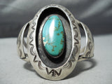 Quality Of Detail Vintage Native American Navajo Royston Turquoise Sterling Silver Bracelet Old-Nativo Arts