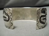 Important Hand Tooled Vintage Native American Navajo Floyd Becenti Sterling Silver Bracelet-Nativo Arts
