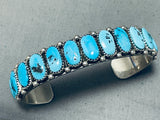 Astonishing Vintage Native American Navajo Morenci Turquoise Sterling Silver Bracelet-Nativo Arts