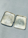 One Of A Kind Native American Navajo Vintage Kingman Turquoise Sterling Silver Box-Nativo Arts