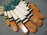 Gigantic Santo Domingo Turquoise Shell Native American Necklace-Nativo Arts