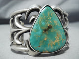 Massive Vintage Native American Navajo Royston Turquoise Sterling Silver Bracelet Old-Nativo Arts