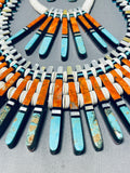 Grand 2 Sided Native American Queen Sugulite Turquoise Sterling Silver Necklace-Nativo Arts