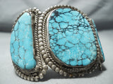 One Of The Finest Vintage Native American Navajo Spiderweb Turquoise Sterling Silver Bracelet-Nativo Arts