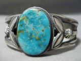 Awesome Henry Morgan Vintage Native American Navajo Royston Turquoise Sterling Silver Bracelet-Nativo Arts