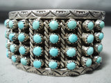 Important Vintage Zuni Native American Turquoise Sterling Silver Bracelet-Nativo Arts