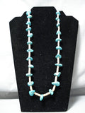 Wonderful Vintage Native American Navajo Old Kingman Turquoise Heishi Necklace-Nativo Arts