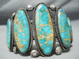 Gorgeous Vintage Native American Navajo Royston Turquoise Sterling Silver Bracelet Old-Nativo Arts