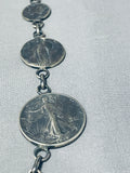 Rare Old Coin Vintage Native American Sterling Silver Necklace-Nativo Arts