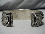 Exceptional Vintage Native American Hopi Dawn Lucas Sterling Silver Applique Bracelet Old-Nativo Arts