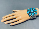 Ashley Signed Vintage Native American Navajo Sleeping Beauty Turquoise Sterling Silver Bracelet-Nativo Arts