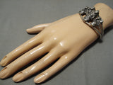 Detailed!! Vintage Native American Navajo Storyteller Sterling Silver Bracelet-Nativo Arts