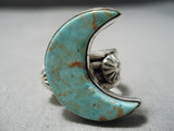 Half Moon Navajo Royston Turquoise Sterling Silver Ring Native American-Nativo Arts