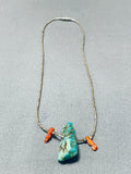 Superb Vintage Native American Navajo Royston Turquoise Sterling Silver Necklace-Nativo Arts