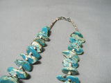 Chunky Dunky Vintage Santo Domingo Native American Navajo Turquoise Nugget Necklace Old-Nativo Arts