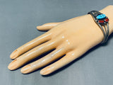 Impressive Vintage Native American Navajo Sleeping Beauty Turquoise Stering Silver Bracelet-Nativo Arts