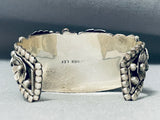 One Of The Most Detailed Ever Vintage Native American Navajo Sterling Silver Leaf Bracelet-Nativo Arts