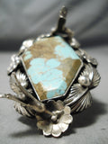 One Of The Craziest Native American #8 Turquoise Sterling Silver Ring-Nativo Arts