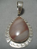 Breathtaking Vintage Navajo Sterling Silver Native American Jasper Necklace-Nativo Arts
