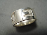 Marvelous Vintage Cheyenne Sterling Silver Ring Old Native American-Nativo Arts