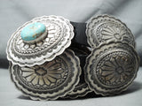 Outstanding Navajo Native American 8 Turquoise Sterling Silver Concho Belt-Nativo Arts