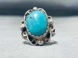 Wonderful Vintage Native American Navajo Red Mountain Turquoise Sterling Silver Ring-Nativo Arts