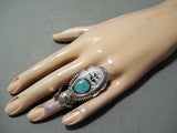 Excellent Navajo Royston Turquoise Sterling Silver Ring Native American-Nativo Arts