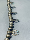 Rare Naja Squash Vintage Native American Navajo Squash Blossom Turquoise Necklace-Nativo Arts