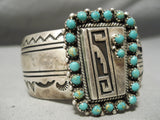 Incredible Vintage Native American Navajo Snake Eyes Turquoise Sterling Silver Bracelet-Nativo Arts